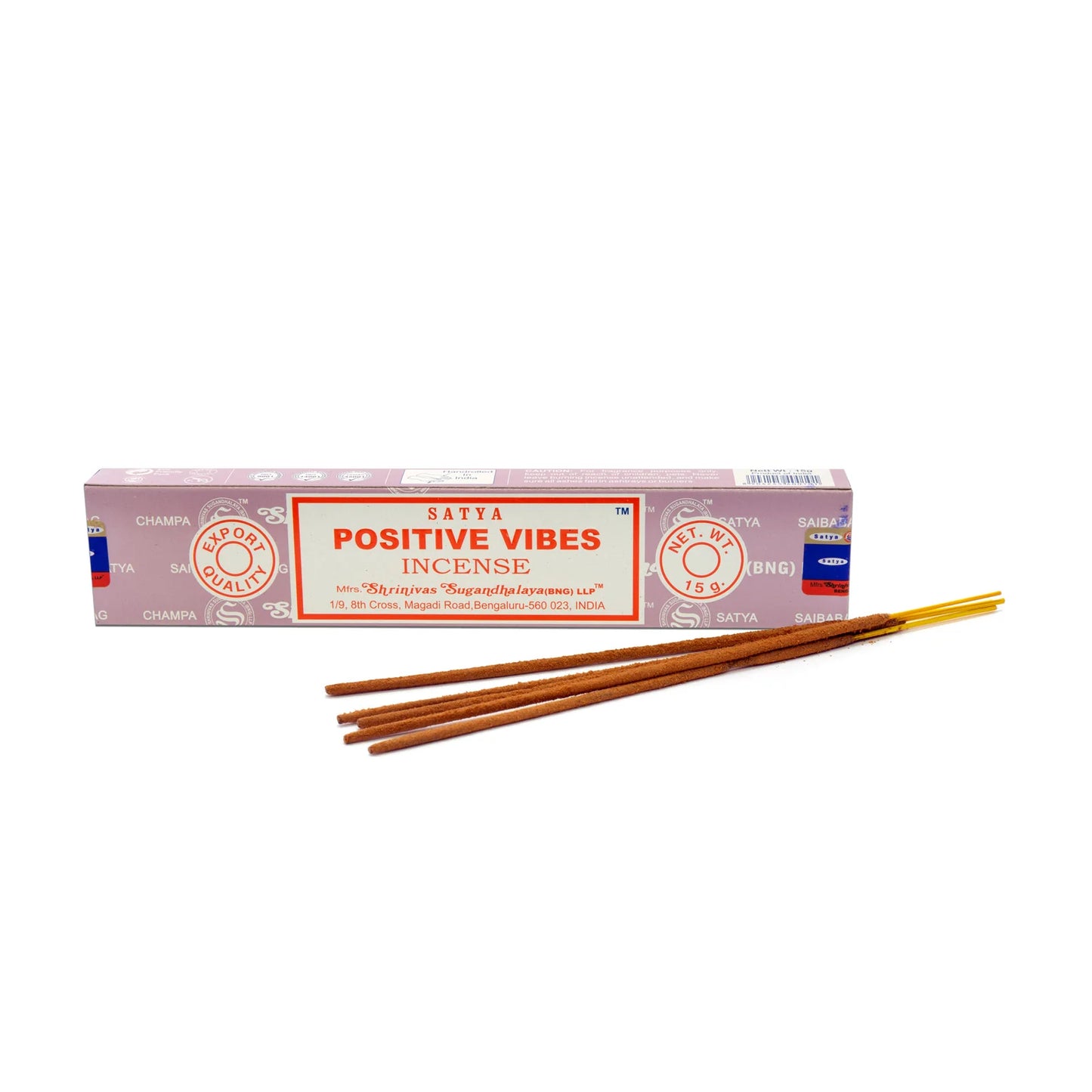 NAG CHAMPA INCENSE 15 G POSITIVE VIBES