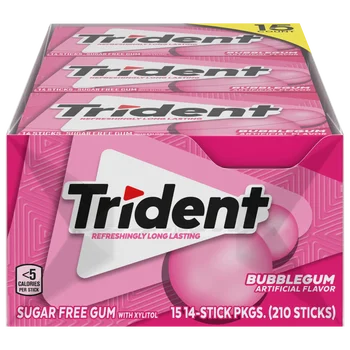 Trident Sugar Free Gum, Bubblegum