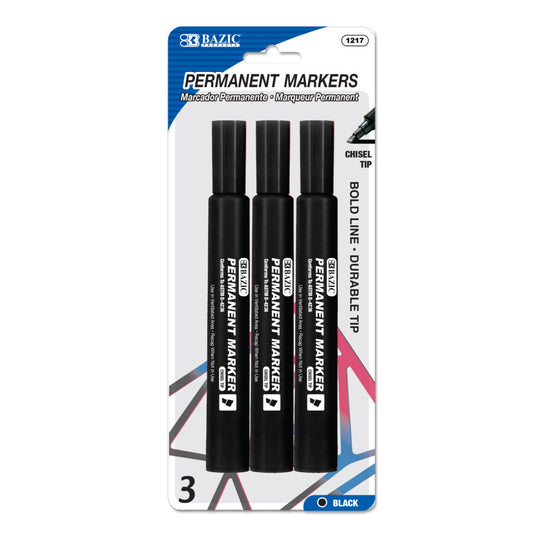 Bazic Black Markers 3Pc