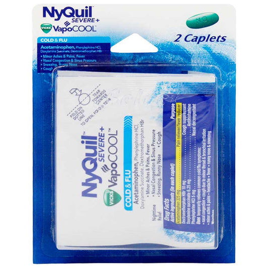 NyQuil Severe + 2 Caplets - 1 Dozen