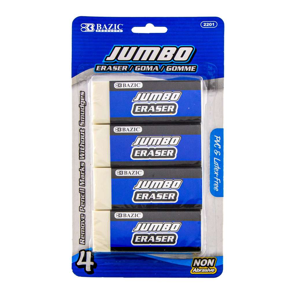 Block Jumbo Eraser (4/Pack)