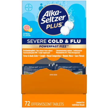 Alka Seltzer Plus Severe Cold & Flu Powerfast Fizz Citrus