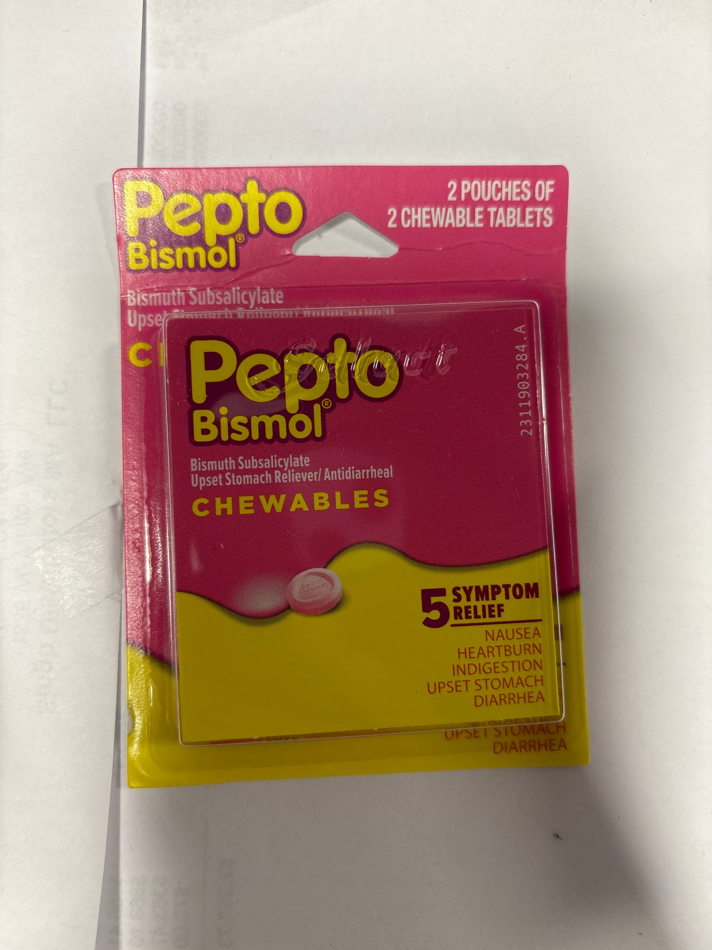 Pepto-Bismol Chewable 6 CT Blister - 2 Tablets