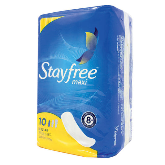 STAYFREE MAXI PADS 10 CT REGULAR