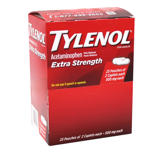 TYLENOL CAPLETS 2 CT CAP EXTRA STRENGTH BOX