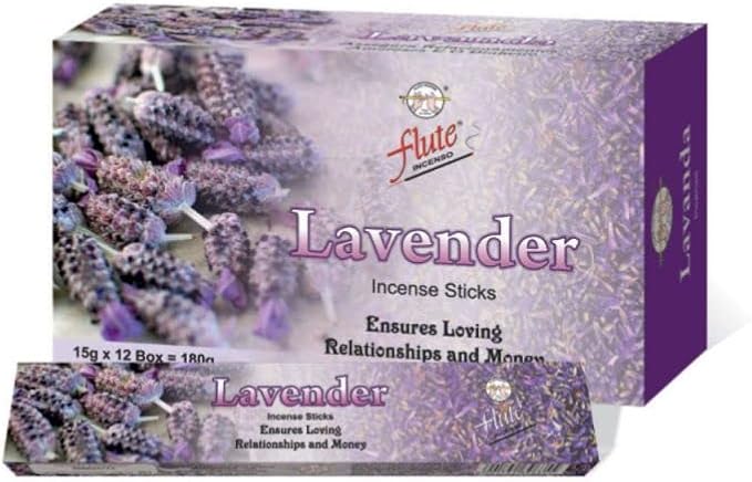 Flute Lavender Fragrance Incense Sticks 12Ct