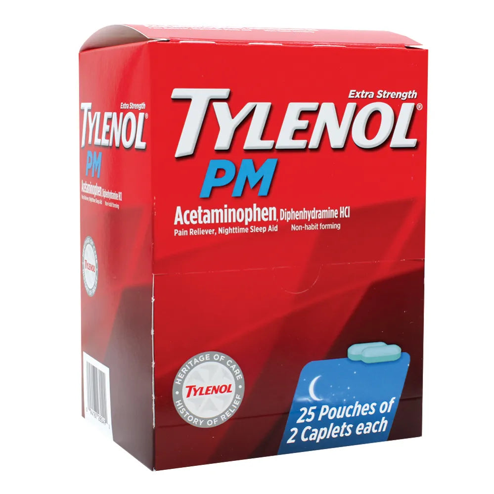 Tylenol PM Extra Strength Caplets 25 Pouches - 50CT