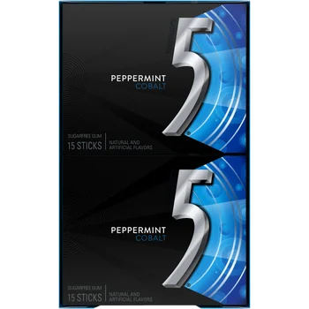 5 Gum Sugar Free Chewing Gum, Peppermint Cobalt