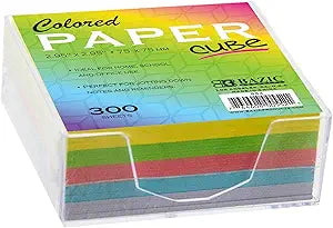 Bazic Products Colored Paper Cube