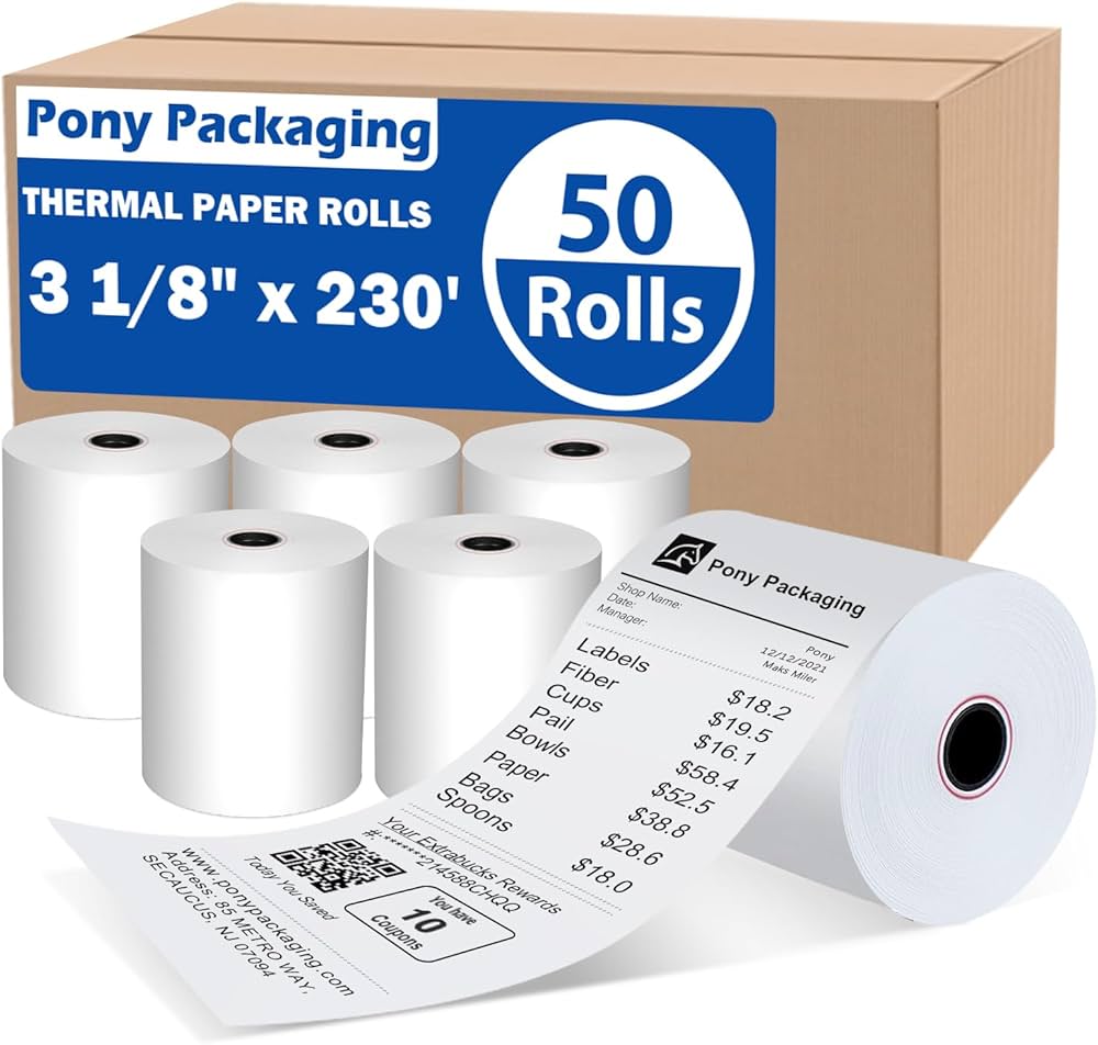 Thermal Receipt Paper 3 1/8 x 230   50CT