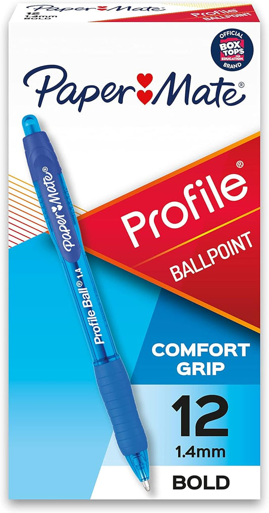 Paper Mate Ballpoint Pens Blue 12Ct