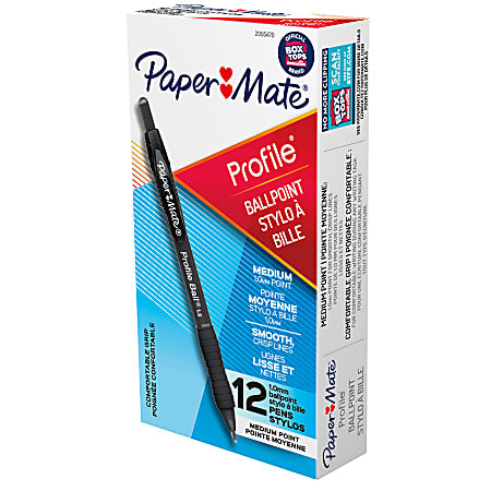 Paper Mate Ballpoint Pens Black 12Ct