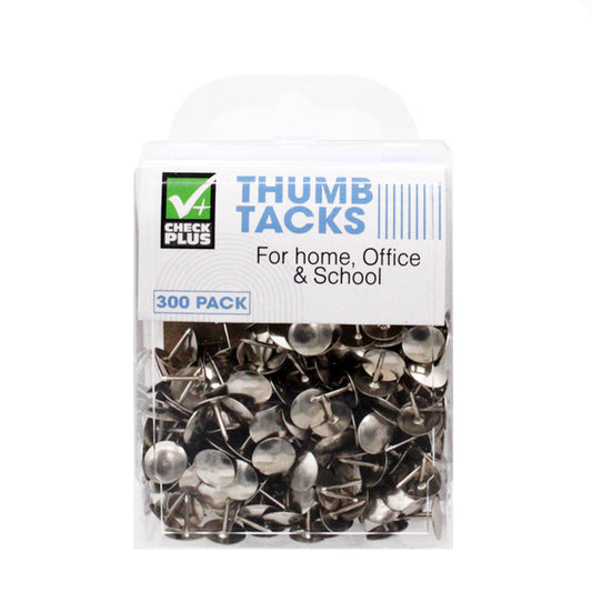 CHECK PLUS THUMB TACK 300 CT ASSORTED