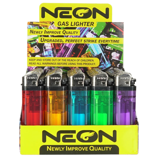 Neon Gas Disposable Electronic Lighters - 50CT