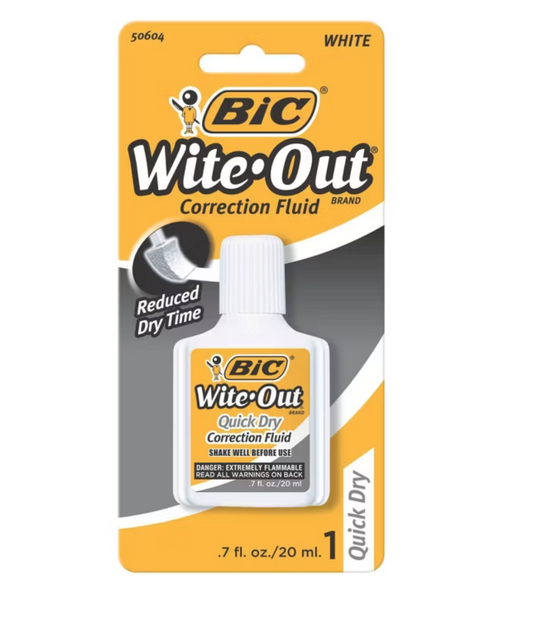 BIC WITE OUT Correction Fluid