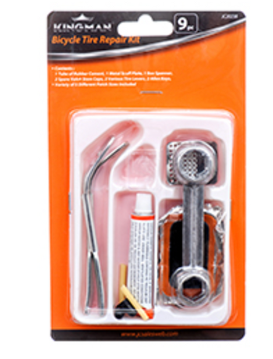 KINGMAN BICYCLE REPAIR KIT - 9Pc