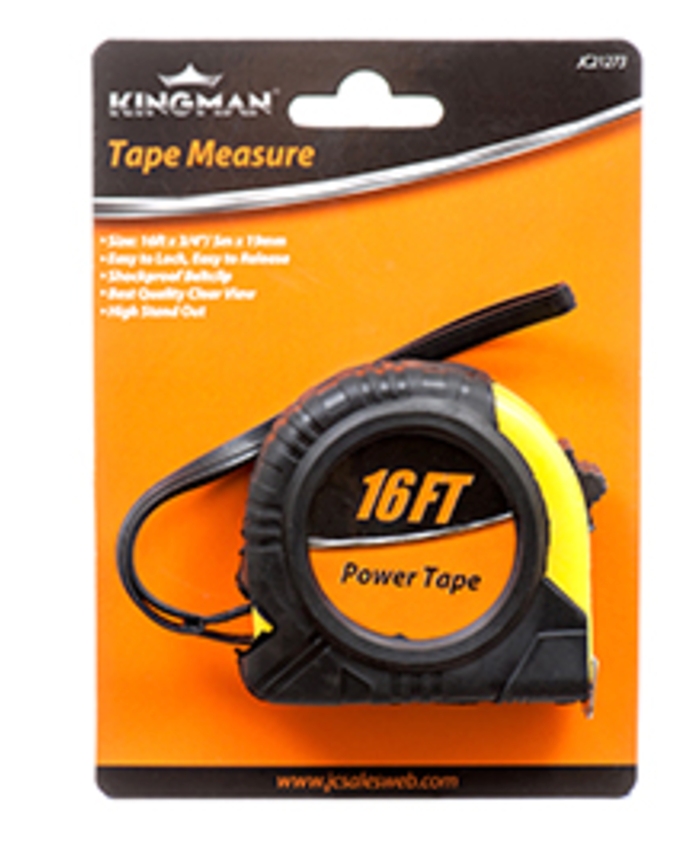 KINGMAN TAPE MEASURE 16FT X 3/4"