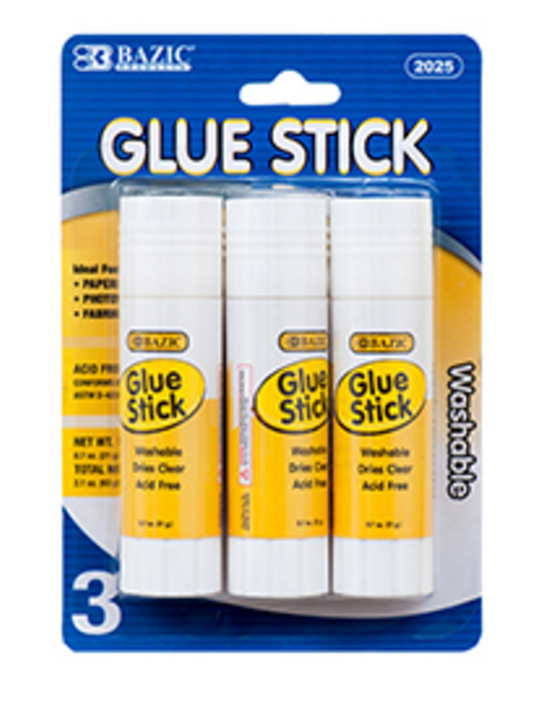 Bazic Glue Stick - 3/Packs