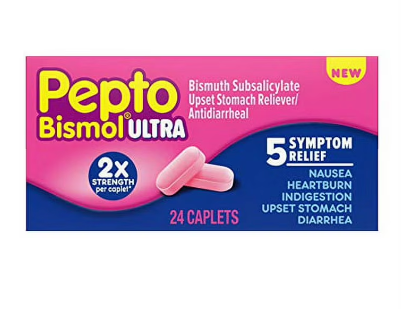 Pepto Bismol 5 Symptom Relief Caplets by, 24 Ea, 2 Pack