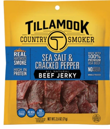 Tillamook All Natural Sea Salt Cracked Pepper Beef Jerky