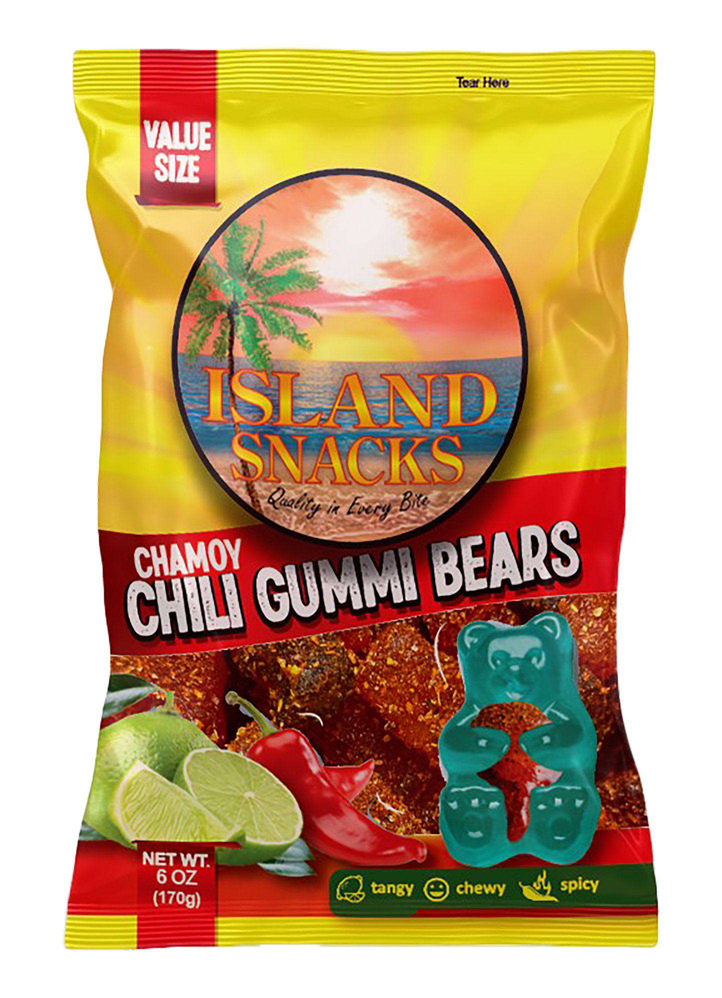 Chili Gummi Bears -  6 oz/6CT