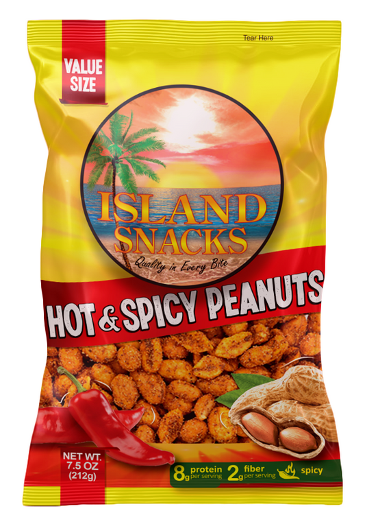 Hot and Spicy Peanuts - 7.5 oz - 6CT