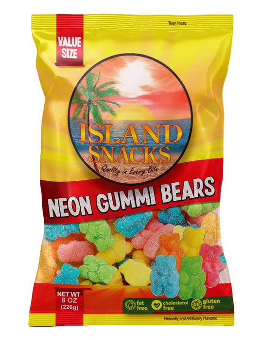 Neon Gummy Bears - 8 oz/6CT