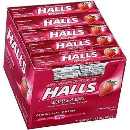 Halls Strawberry Cough Drops