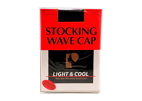 Stocking Wave Cap - Black 12CT