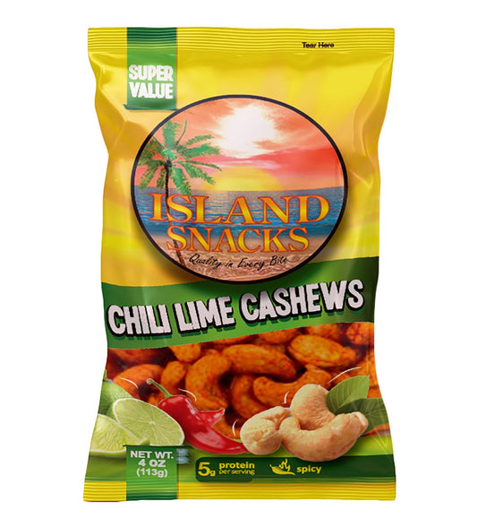 CHILI LIME CASHEWS - NUTS- 6CT