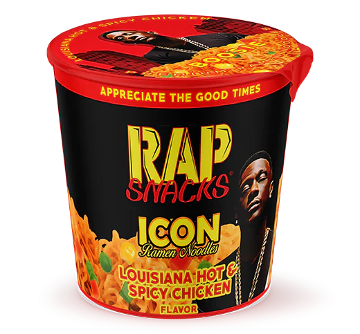 RAP SNACKS NOODLES LOUISIANA HOT&SPICY CHICKEN