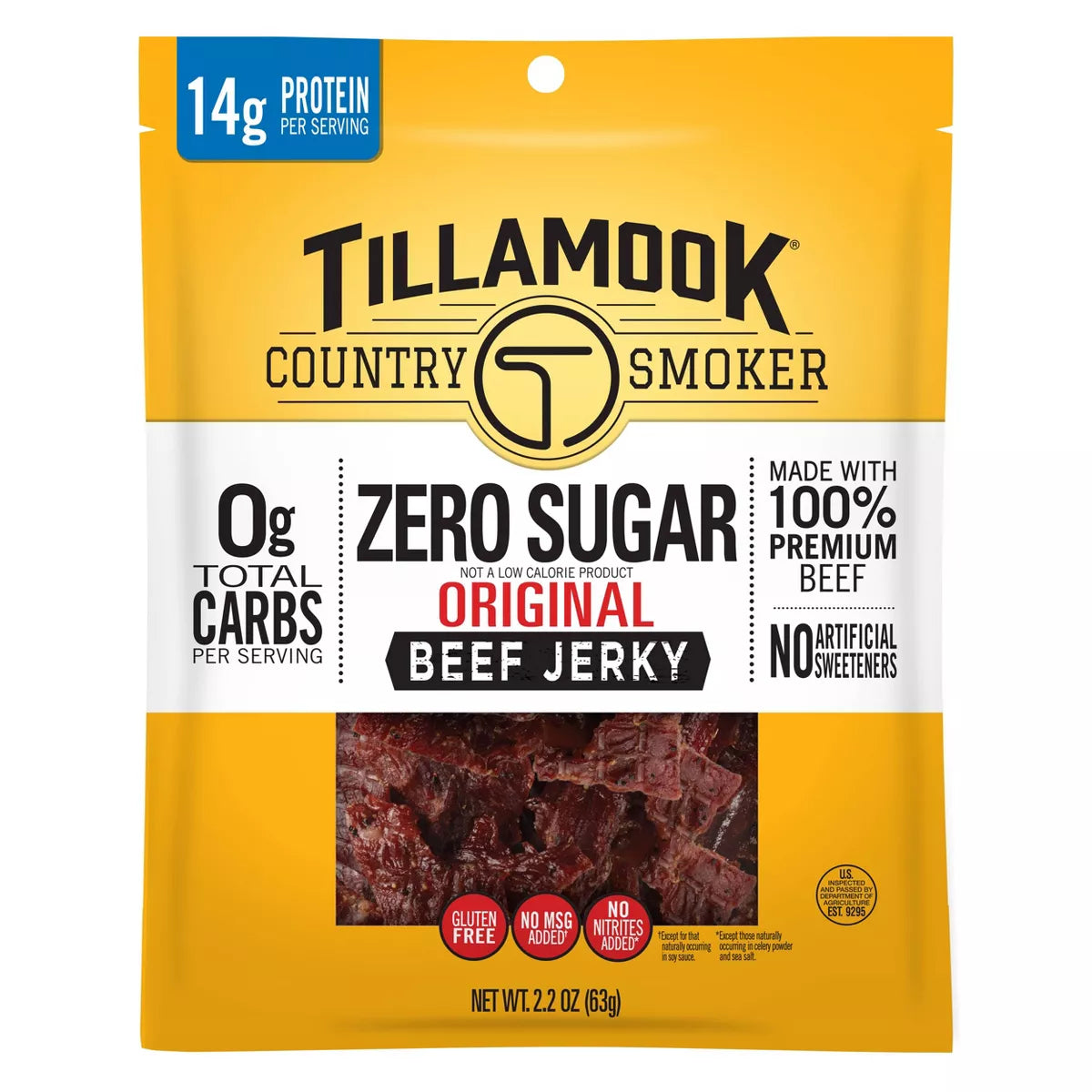 Tillamook Country Smoker Zero Sugar Original Beef Jerky