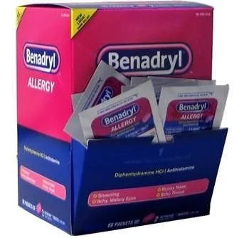 Benadryl Allergy Relief 25 pouches 2Ct Tablet Box